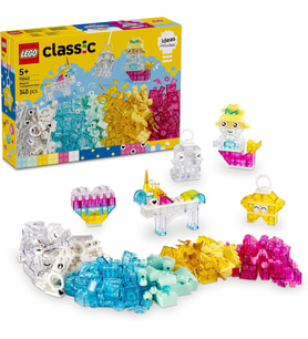 LEGO Classic Sihirli Saydam Kutu 11040 – 5 Yaş ve Üzeri Çocuklar için Mini Figürler İçeren Renkli Pa (Çok Renkli)