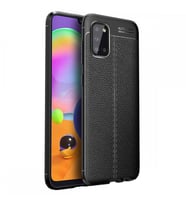 Samsung Galaxy A31 Deri Görünümlü Silikon Siyah