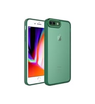 Apple iPhone 7 Plus Uyumlu Kılıf Kamera Korumalı Transparan Zore Post Kapak (Koyu Yeşil)