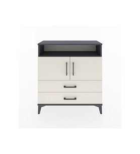 Arges Şifonyer 3 Raflı 2 Çekmeceli 2 Kapaklı 88x30x96 Antrasit-Aytaşı