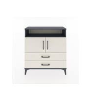Arges Şifonyer 3 Raflı 2 Çekmeceli 2 Kapaklı 88x30x96 Antrasit-Aytaşı