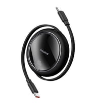 Baseus Free2 Draw Mini Siyah P10364500111-00 1Mt 100w PD Makaralı Type-C to Type-C Şarj Kablosu