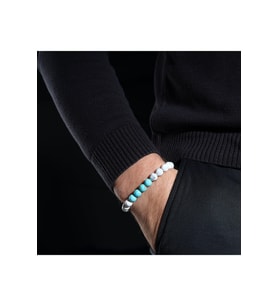 Unisex Turkuaz Howlite Doğal Taş Bileklik