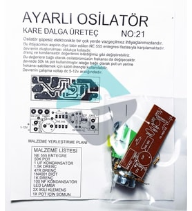 Ayarlı Osilatör Kare Dalga Üreteç Demonte Kit Kendin Yap
