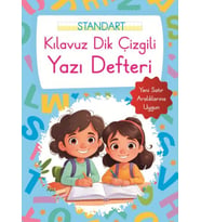 Kılavuz Dik Çizgili Yazı Defteri Büyük Boy - Mavi