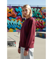 Kadın Bisiklet Yaka Düşük Kol Regular Kalıp Sweatshirt Fonksiyonel Dayanıklı Kaliteli Spor
