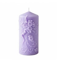 Çiçek Desenli Silindir Silikon Kalıp 9.5x4.7 Cm