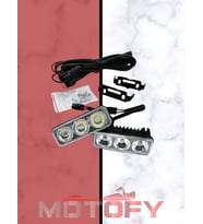 POWER LED 3LÜ GÜNDÜZ LEDİ - SİS FARI TAKIMI ULTRA PARLAK TESİSAT DAHİL SOKETLİ PREMİUM MODEL
