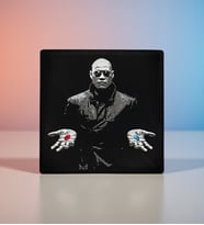 Matrix Morpheus Dekoratif 3D Mini Tablo 9x9 cm Magnetli & Bantlı