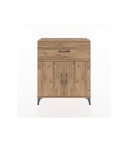Arges Şifonyer Tek Raflı Tek Çekmeceli 2 Kapaklı 88x30x106 Çam-Çam