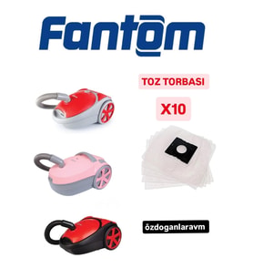 Fantom  DC2000   DC3000  Elektrik Süpürgesi Bez Toz Torbası 10 Adet