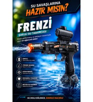Sarjlı Otomatik Su Tabancası Led Işıklı Geniş Su Hazneli Gerçekçi Geri Tepme Efektli Uzak Menzilli