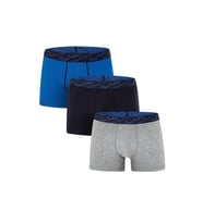 Pierre Cardin Erkek Pamuklu Saks-Lacivert-Gri 3 lü Boxer (Çok Renkli)