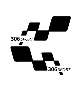 306 sport Etiket Yapıştırma 30cmx11cm MMD131