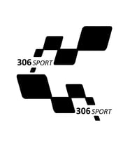 306 sport Etiket Yapıştırma 30cmx11cm MMD131