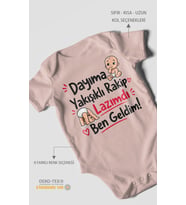 Dayıya Özel Kısa Kollu Bebek Body %100 Pamuk