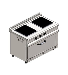 CSA Karacasan 100x60 Cm 2+1 Elektrikli 2 Li Kuzine Ocak