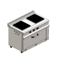 CSA Karacasan 100x60 Cm 2+1 Elektrikli 2 Li Kuzine Ocak