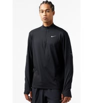 Nike Dri Fit Element 1/2-zip Running Top Men's Sweatshirt Erkek Reflektörlü Koşu Sweastshirt Siyah