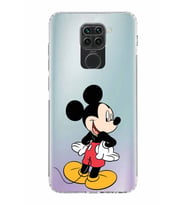 Xiaomi Redmi Note 9  Kamera Korumalı Kapak Mickey Mouse Tasarımlı Şeffaf  Kılıf
