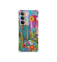 PrintiFy Realme C75 ile Uyumlu Düşlerin Dansı Serisi Folklorik Bahçe Tasarımlı Uv Baskılı Köşe Korumalı Antişok Kılıf