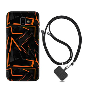 Samsung J6 Plus J7 Prime J7 Pro M20 Kılıf Boyun Askılı Silikon Zigzaglar 1651