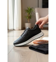 Enoch Hakiki Deri Bağcıklı Erkek Sneaker Ayakkabı Ortopedik Taban