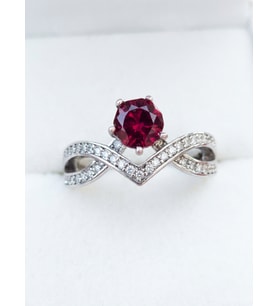 RHODONİT GARNET TAŞLI GÜMÜŞ YÜZÜK