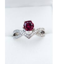 RHODONİT GARNET TAŞLI GÜMÜŞ YÜZÜK