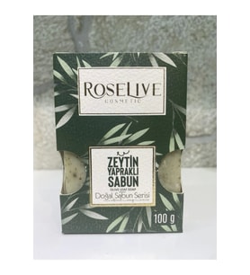 Roselive Doğal Zeytin Yapraklı Sabun 3 Adet x 100 Gr