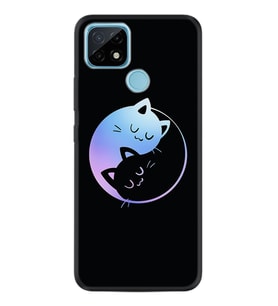 Realme C11 C21 C21Y C25Y C11 2021 Kılıf Desemli Silikon Love Cats 1604