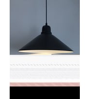 Retro Siyah Içi Beyaz Metal Sarkıt Avize (Burnt Olive)