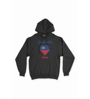 Vaduz Lihteştayn Bayraklı Kalpli Siyah Sweatshirt Hoodie
