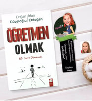 BK Gift Kişiye Özel Kadın En İyi Öğretmen Karikatürlü Ahşap Kitap Ayracı Ve Öğretmen Olmak Kitabı Hediye Seti-1