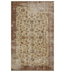 El Yapımı Vintage Eskitme Halı 147x231 cm 9946