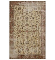 El Yapımı Vintage Eskitme Halı 147x231 cm 9946