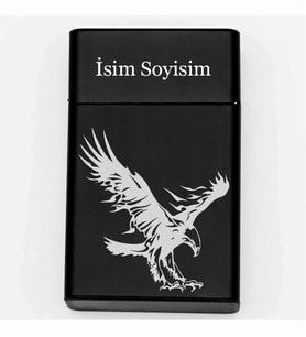 Kartal Desenli Metal Tabaka – Kişiye Özel İsimli Hediyelik M75