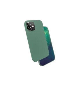 Apple iPhone 12 Mini Uyumlu Kılıf Zore Silk Silikon (Koyu Yeşil)