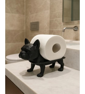 Dekoratif Tuvalet Kağıdı Pratik Ev Dekorasyon Bulldog Tuvalet Tasarım 14 x 12 Cm
