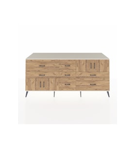 Kronos Konsol 3 Raflı 7 Çekmeceli 4 Kapaklı 220x59x99 Aytaşı-Çam/Çam