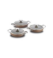Korkmaz Browni 6 Parça Büyük Boy Omlet Sahan Set A2920