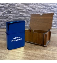 Kişiye Özel Mavi Kutulu Zippo Çakmak