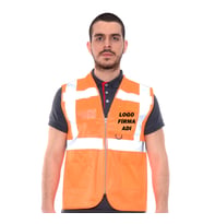 FORMTEKS BASKILI MÜHENDİS YELEĞİ TURUNCU