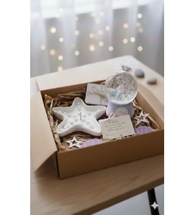 Mumelia Candles Deniz Yıldızı Mum ve Deniz Kızı Kar Küresi Temalı El Yapımı %100 Doğal Soya Wax Okyanus Kokulu Hediyelik Dekoratif Mum