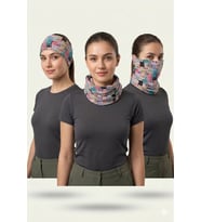 Sevimli Kedi Desenli Çok Amaçlı Bandana & Boyunluk – Esnek Polyester Unisex