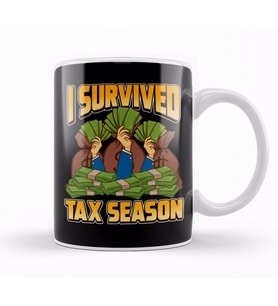 Funny Accounting I Survived Tax Season Accountant Kupa Bardak Porselen