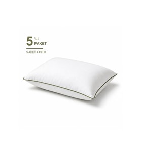 Biyeli Yastık 5'li Paket 50x70 cm 600 gr Boncuk Silikon Dolgulu