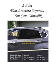 2 Adet Araba Cam Perdesi Araç Yan Cam Güneşlik