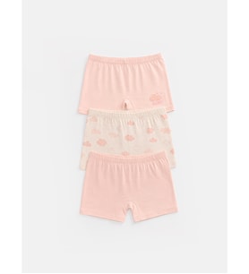 LCW Kids Ekru Kız Çocuk 3'lü Boxer