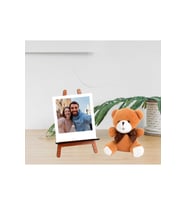 Kişiye Özel Polo kart Ve Oturan Peluş Ayıcık Anahtarlık